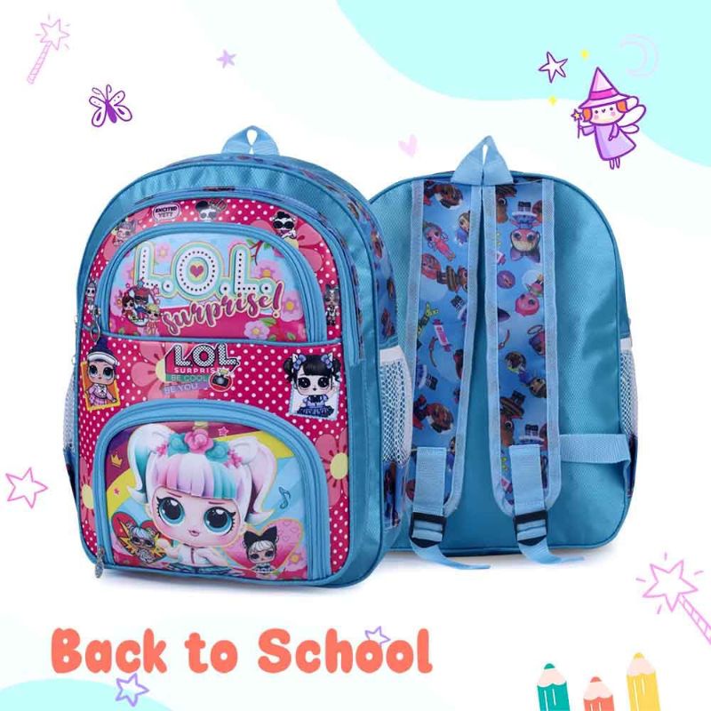 Tas Anak Sekolah PAUD TK SD Cantik Karakter Kartun LOL Pink | Tas Ransel Anak Perempuan | Tas Backpack Anak Cewek