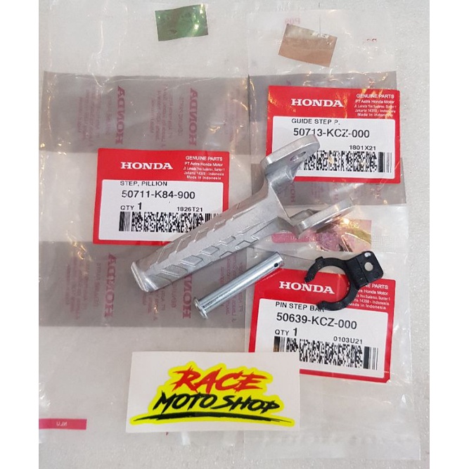 (CRF150)  TINGGAL PASANG HONDA ORI- FOOTSTEP  - STEP PILLION/ PIJAKAN KAKI BELAKANG 50711K84900