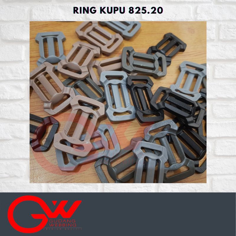 Ring Jalan Kupu (2.5 cm - 2.0cm) Hitam | MJ Kupu 825/20 Hitam