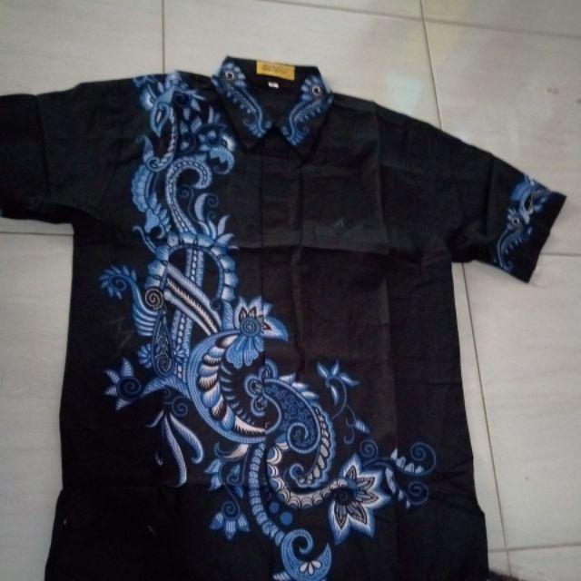 Bswart Batik Hrb026 Kenongo Hem Pendek Padi Pekalongan M L Xl Batik Pria Murah Modern Grosir Batik