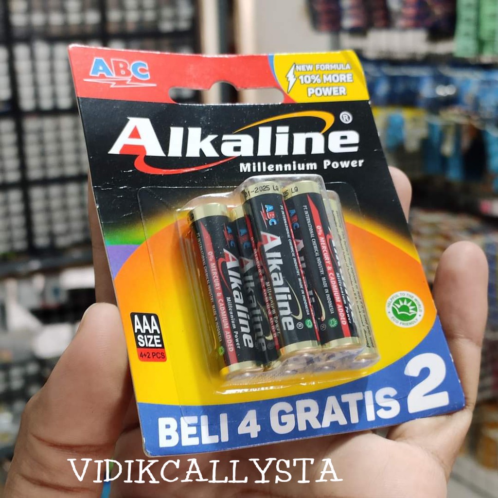 BATU BATTERY BATREI ORIGINAL ABC ALKALINE AA A2 ISI 7 PCS ABC A2