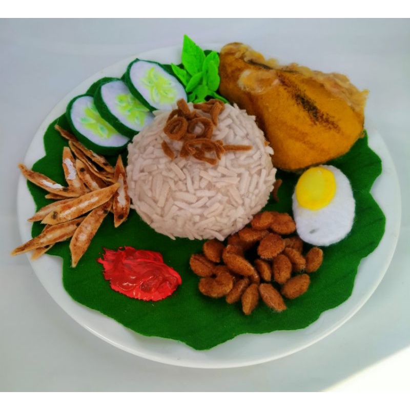 Replika Nasi Uduk/Nasi Lemak Flanel