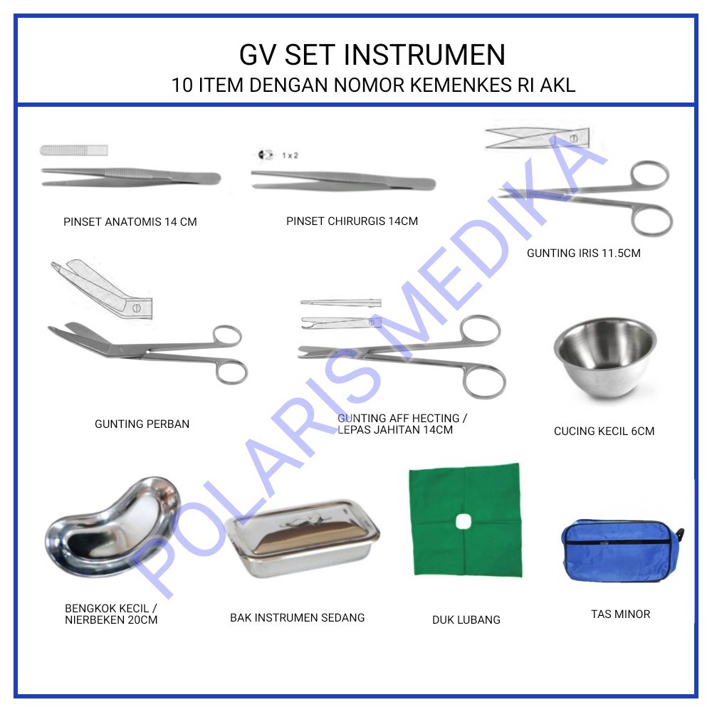 Bandage Instrument Set / Set Ganti Perban / GV Set