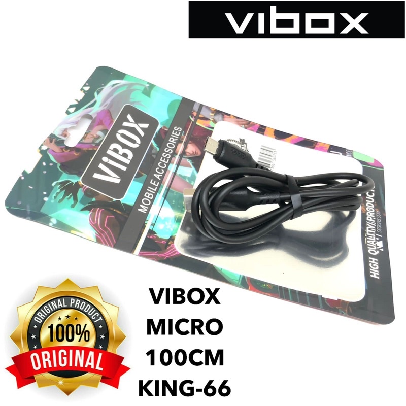 Ready Kabel Data Vibox Micro 100Cm King-66 type c iphone fast 3A Macaron High Quality