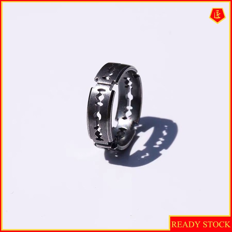 [Ready Stock]Retro Silver Hollow Design Ring Ethnic Style