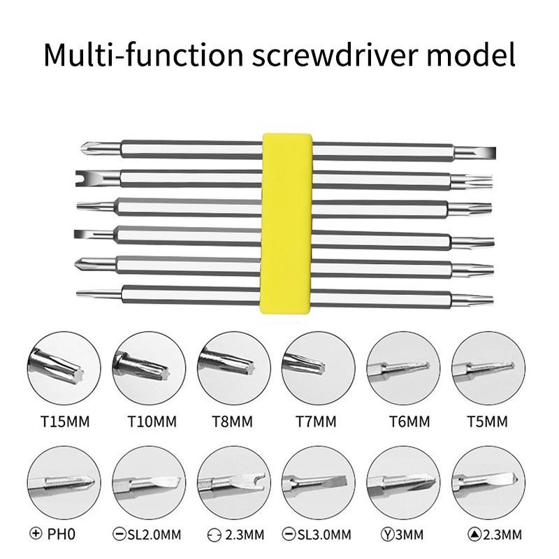 OBENG PROFESSIONAL HP MULTIFUNGSI OBENG BOLAK BALIK SET 6 IN 1 PROFESSIONAL SCREWDRIVER va353