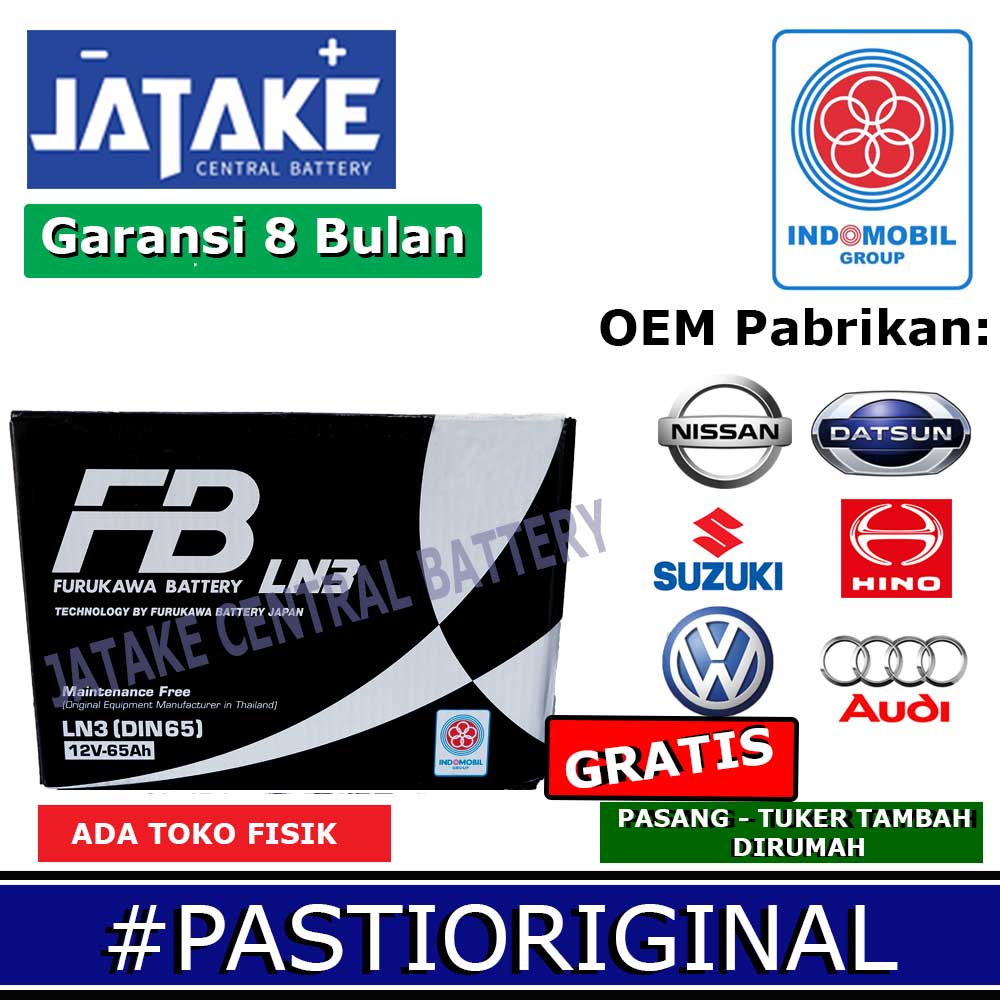 Aki kering LN3 Furukawa Battery FB mobil Innova reborn diesel