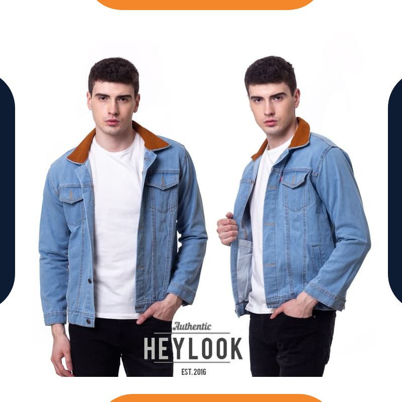 AB132 Jaket Dilan 1990 Pakaian Pria Milea Jeans Denim Levis Original Baju Pakaian Outerwear