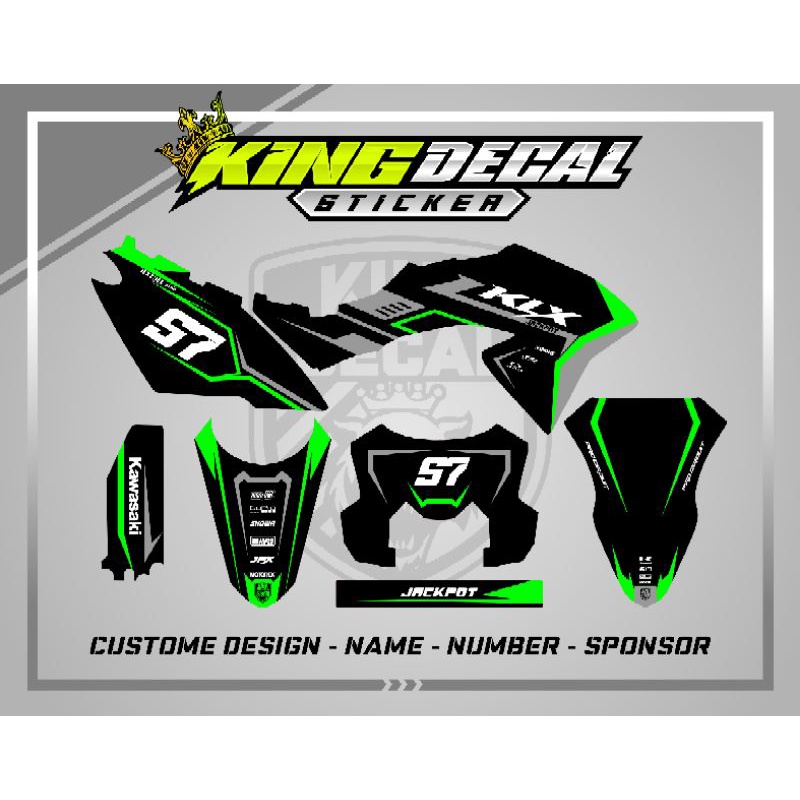 DECAL KLX BF 150L  KLX OLD KLX S DECAL KX CUSTOME DECAL MURAH KLX BF 150L Green