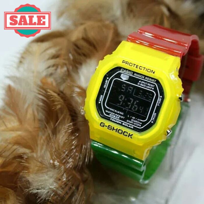 Murah G SHOCK DW 6900 TRANSPARAN RED