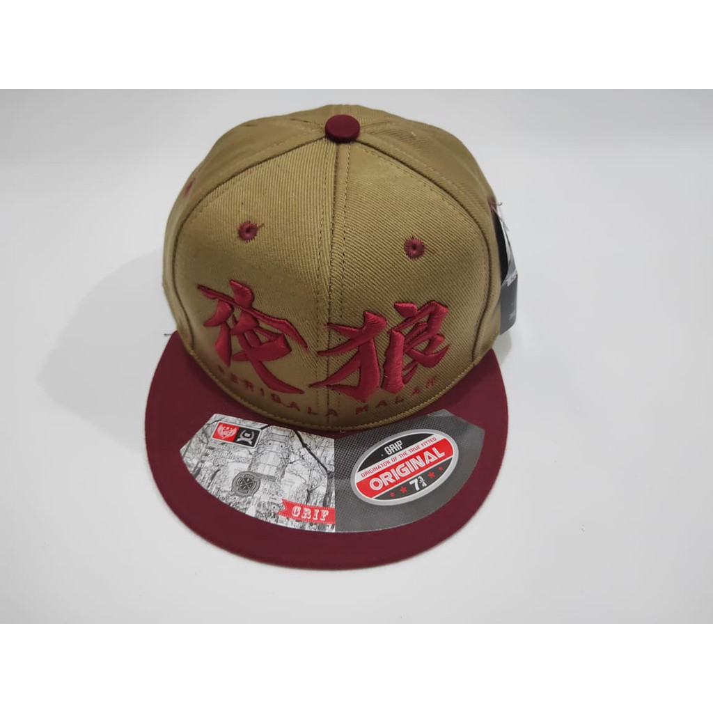Topi Hip Hop Snapback SERIGALA MALAM cloting bordir