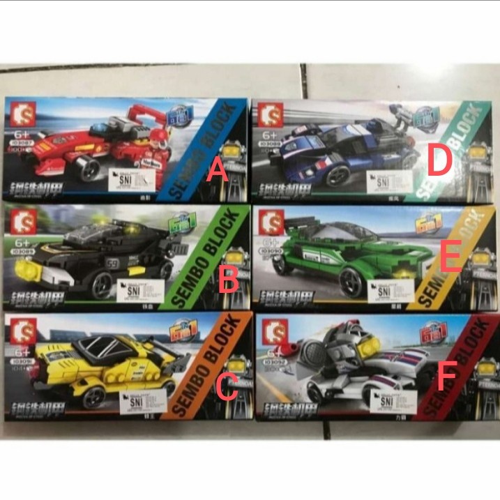 Sembo Block Robot Mecha Of Steel Car Sport 103087-92 TS