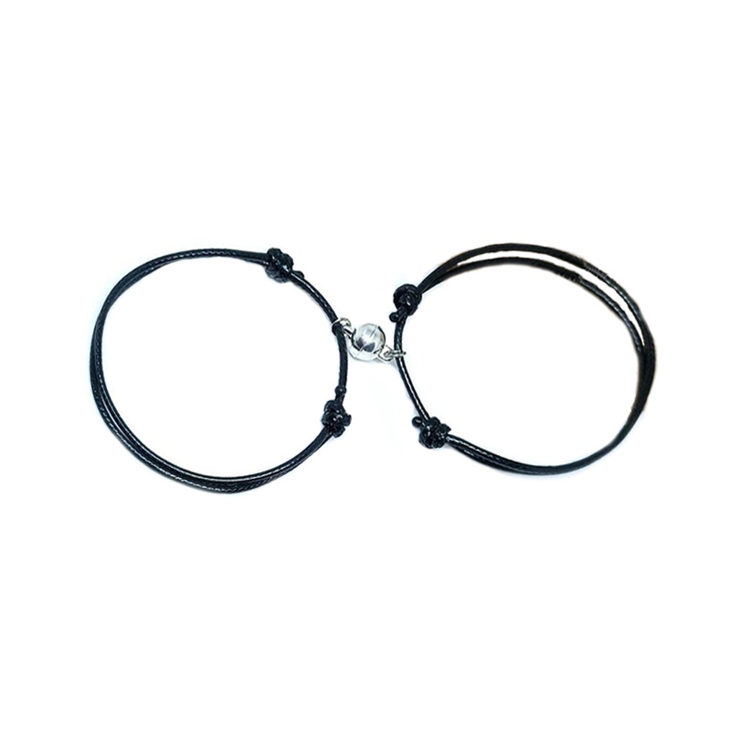 Korea Gelang Hitam Huruf Awal /Gelang Kustom Khusus Yang Kreatif Aksesoris Fashion ANTOP-LOVE