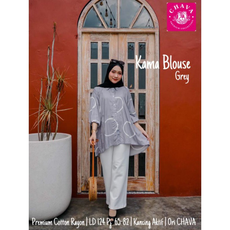 Blouse Bahan Rayon Viscose Terbaru Blouse Warna Hijau Blouse Warna Grey KAMA BLOUSE