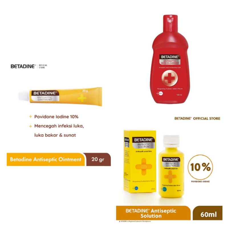 Jual Betadine Antiseptic Skin Cleanser 100ml / antiseptik solition 60ml