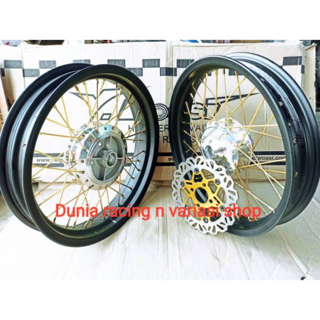 Sepaket Velg Ninja R Ninja RR 150 paket Velg Rossi Tromol jari jari pirigan cakram