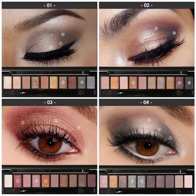 Focallure 10 Colors Eyeshadow With Brush FA08