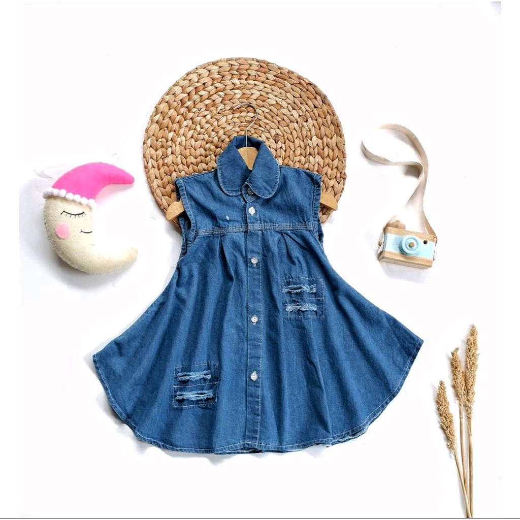 DRESS UMBRELLA DRESS ANAK 1-4th Dress Anak Jeans DRESS RIPPED / DRESS JEANS ANAK