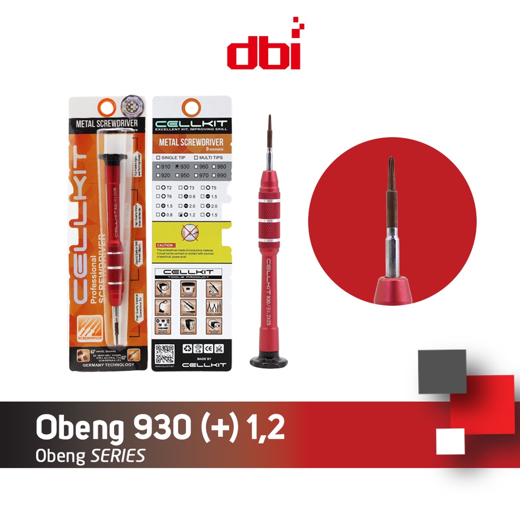 Obeng Single Magnetik CELLKIT 930 (+) 1,2