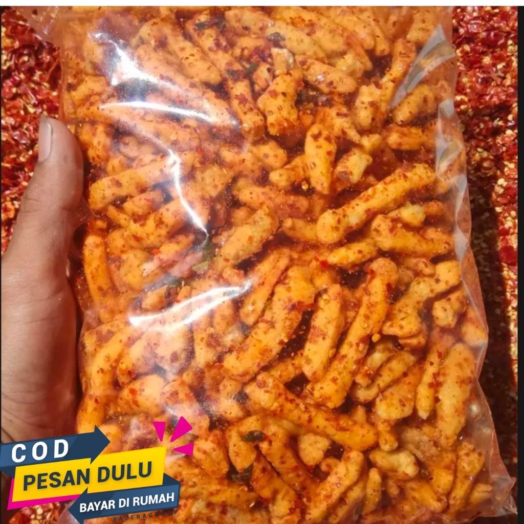 Basreng Baso Goreng Kriuk Gurih Pedas Daun Jeruk Renyah 1kg