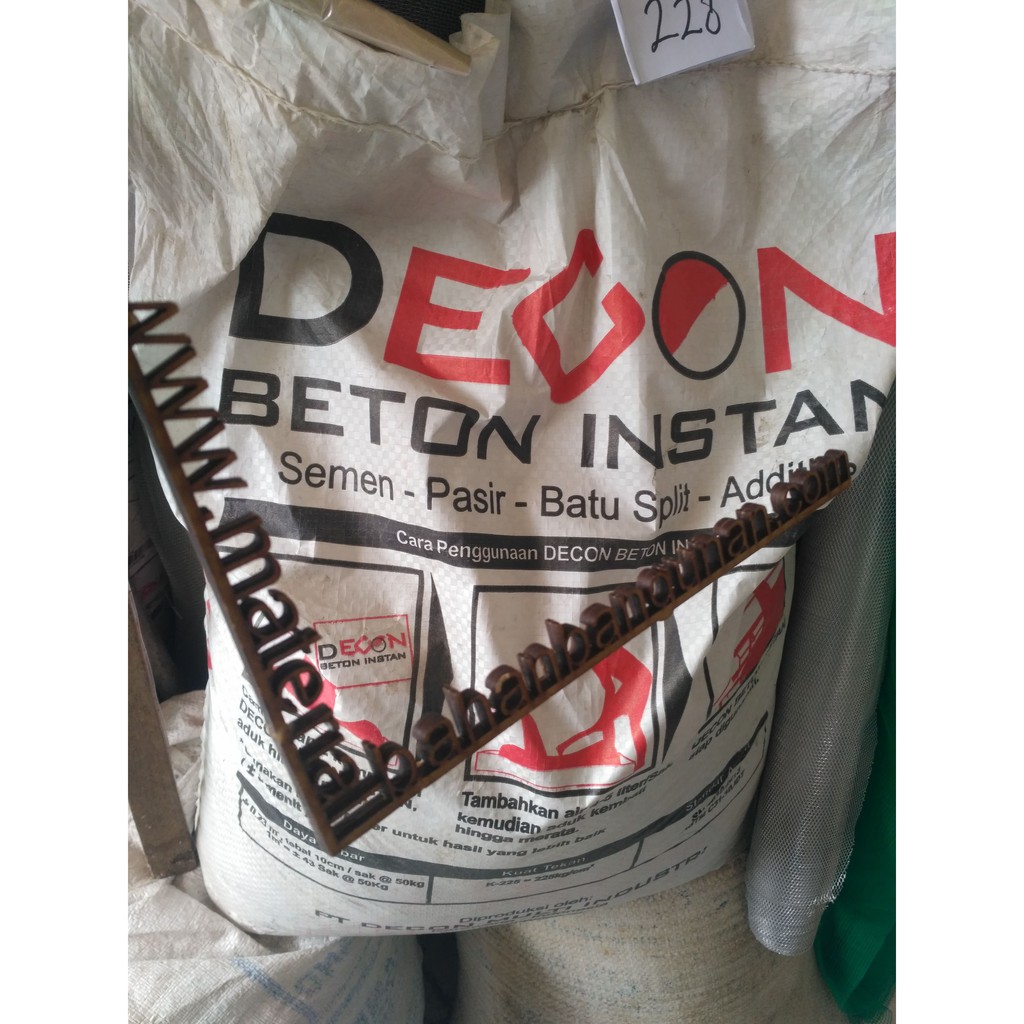 beton instan Decon multiguna pengganti semen pasir batu split additive bahan bangunan praktis