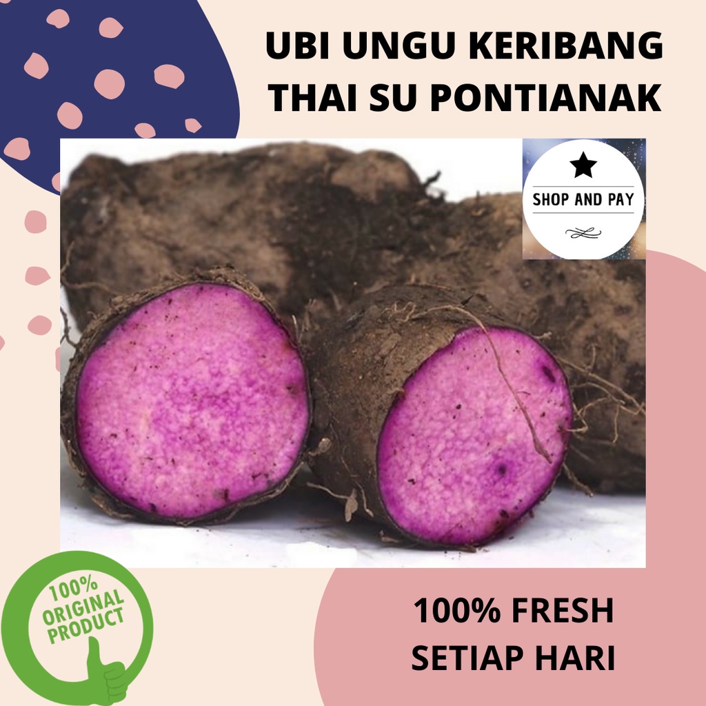 Ubi Ungu Taisu Keribang Thaisu Thai Su Pontianak Kalimantan | 1000 Gram