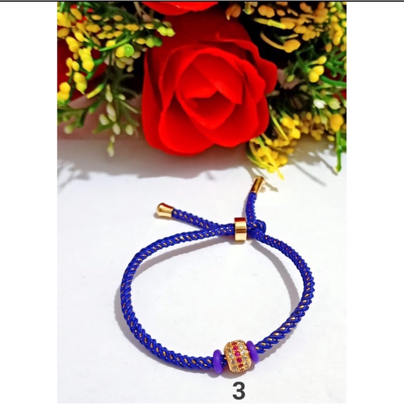 Gelang Tali TITANIUM Pandora Serut Plus Liontin Xp