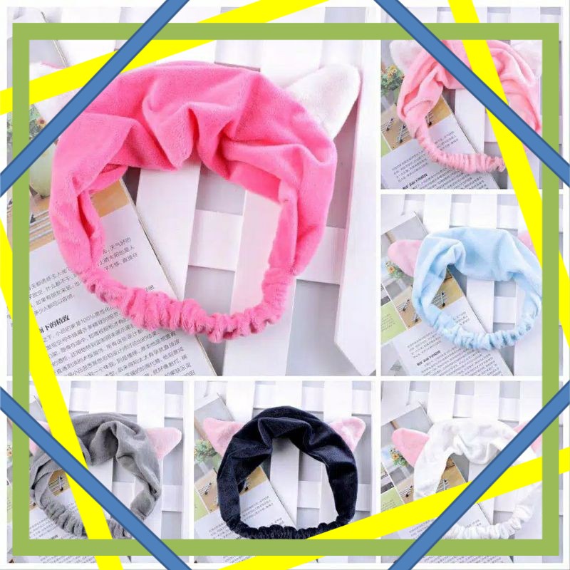 Bandana Bando Motif Kuping Hairband Korea Lucu Kucing Bando Headband Rambut Fashion Rajut MH.ID