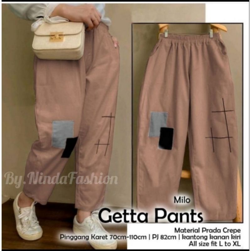 getta pants - celana wanita - celana korea kekinian