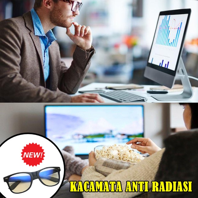 kacamata komputer anti radiasi pria original membuat mata tidak mudah lelah sangat nyaman anti radia
