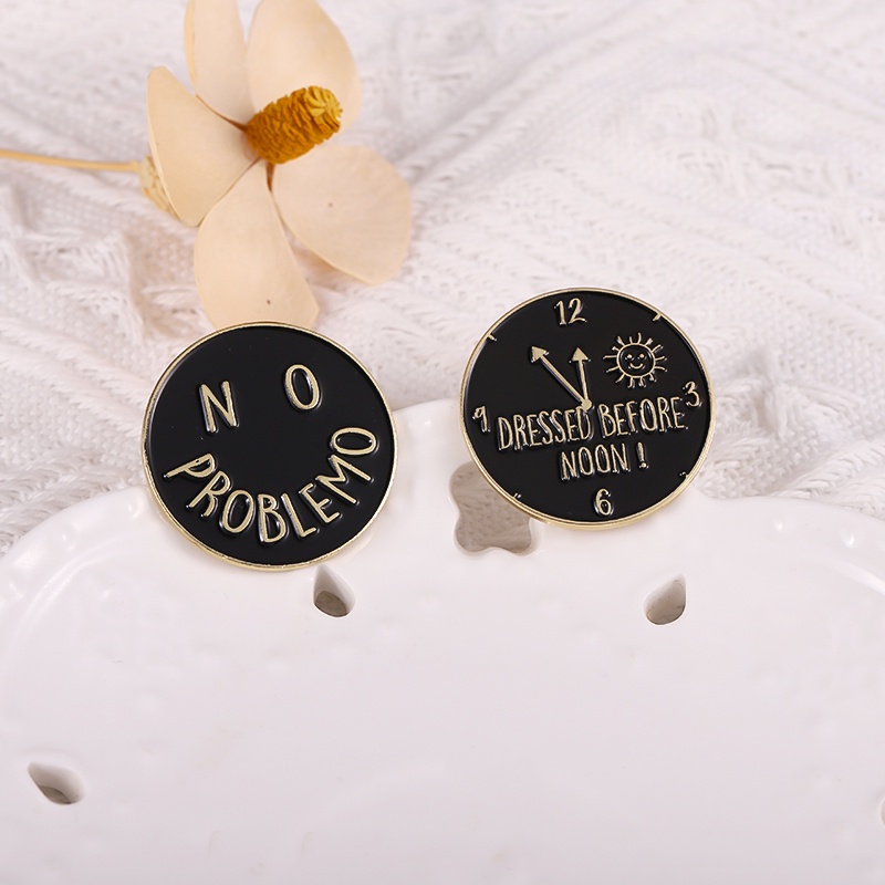 Bros Pin Enamel Bentuk Jam Bulat Motif Tulisan Quotes Beer Be You Not Them Untuk Hadiah Teman