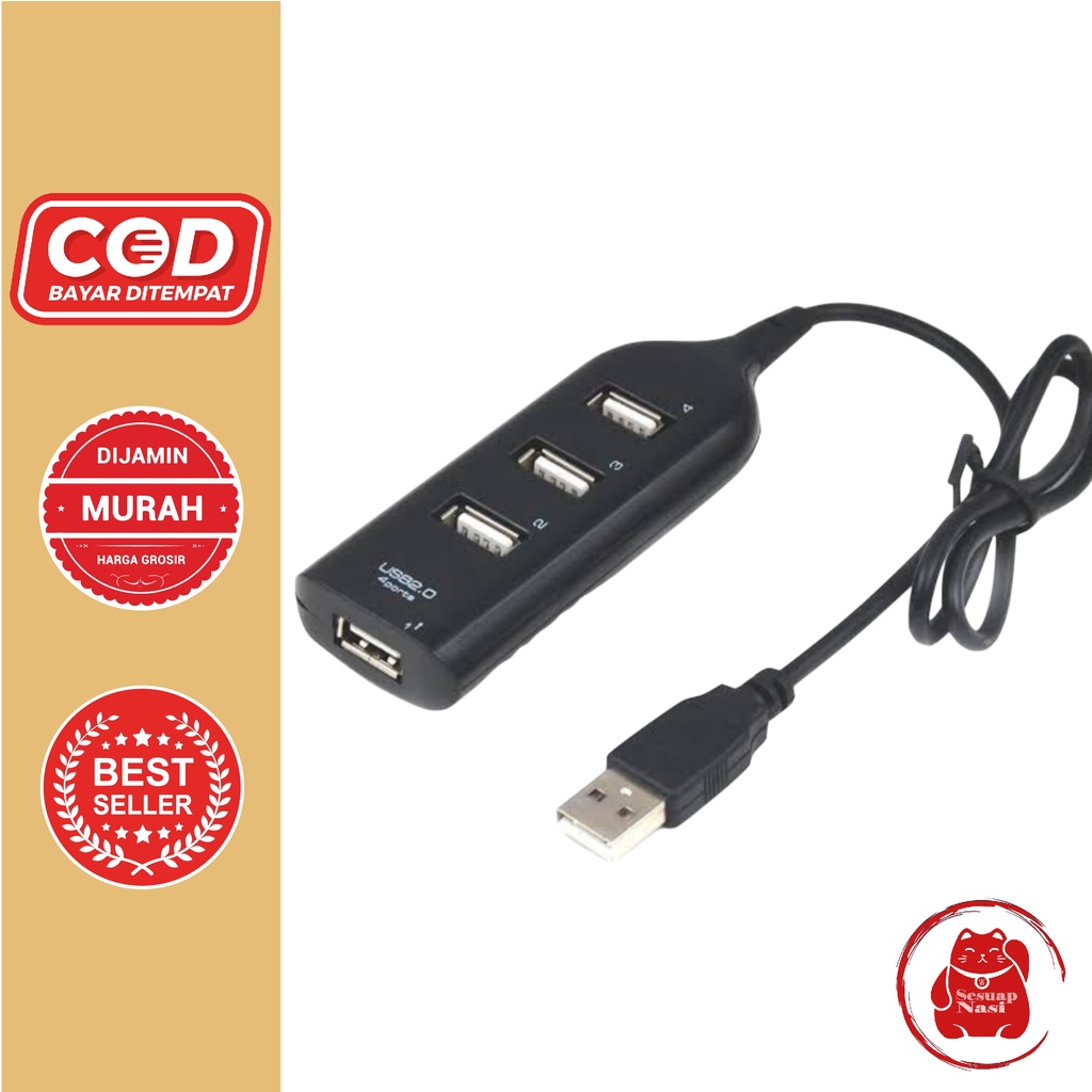 Usb Hub 4 in 1 sambungan 4in1 Kabel 4 port Saklar For Mouse Flashdisk - Usb Hub 4 port