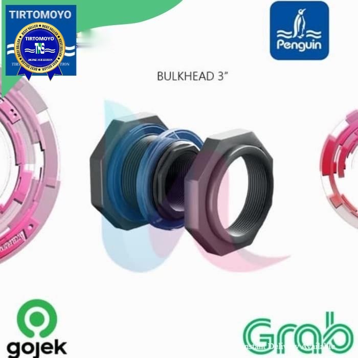 mur drat toren 3 inch PENGUIN vlok ring fiting asli