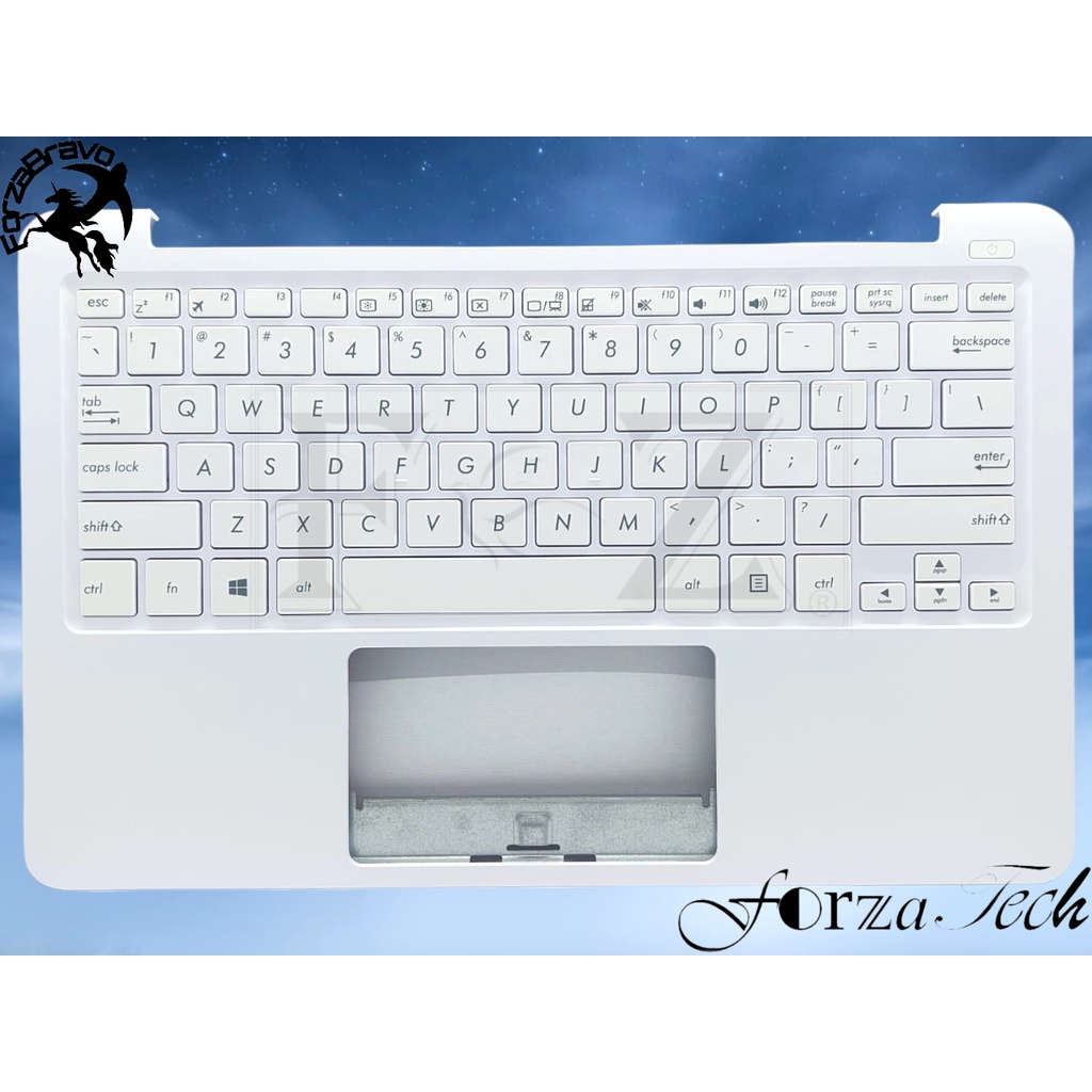 Keyboard ASUS E202S Top Case Asus Topcase Keyboard Palmrest With Speaker L+R WHITE PRODUK DIJAMIN BA