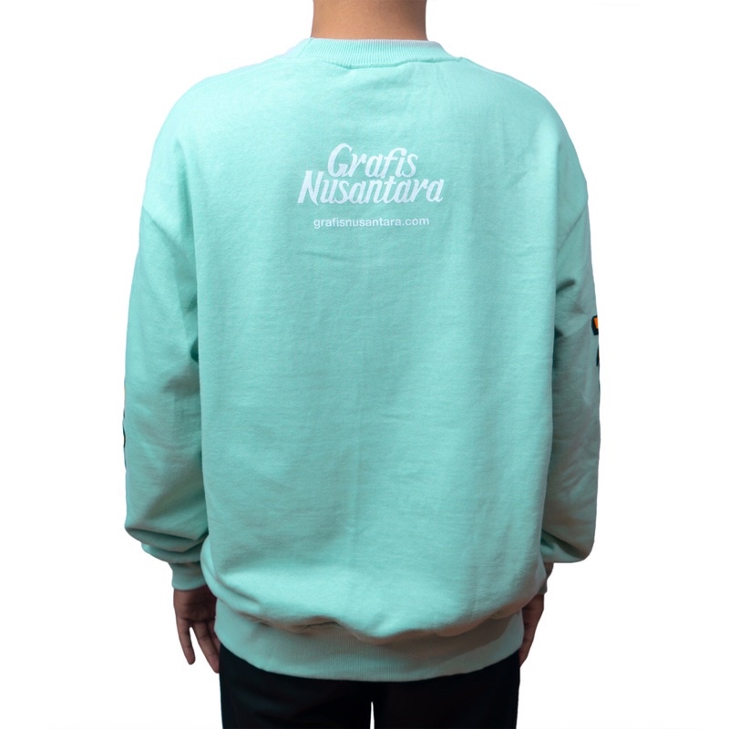 Kamengski - Grafis Nusantara Crewneck Aqua