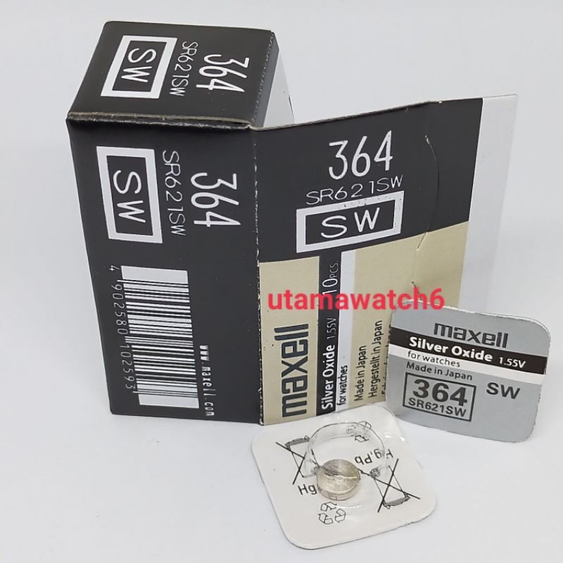 Batrai MAXELL KOTAK 364/SR621SW ,MAXELL SILVER OXIDE