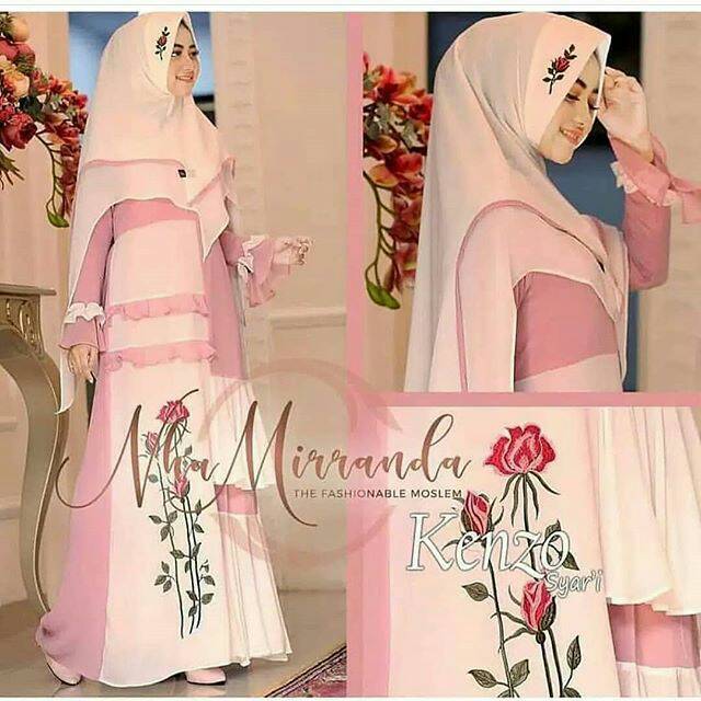 KENZO SYARI /GAMIS MUSLIM WANITA TERBARU/GAMIS +KHIMAR /GAMIS WOLFIS