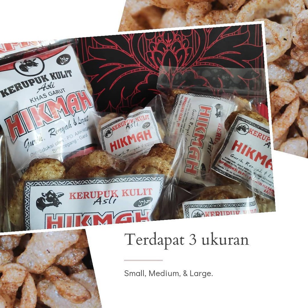 

Kerupuk Kulit Jumbo Asli Garut Renyah Gurih Enak Manyos - Hikmah Garut - netto 100 gr