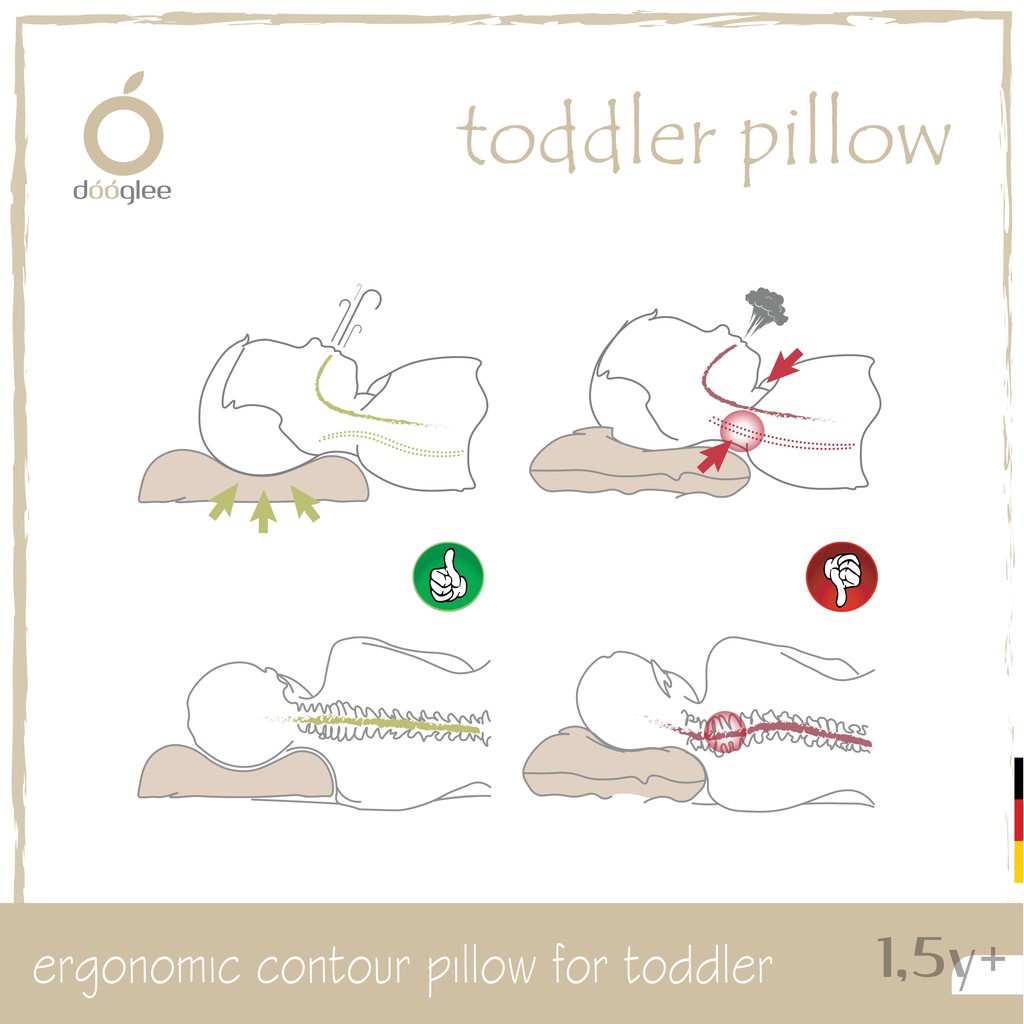 DOOGLEE TODDLER PILLOW 1.5Y+