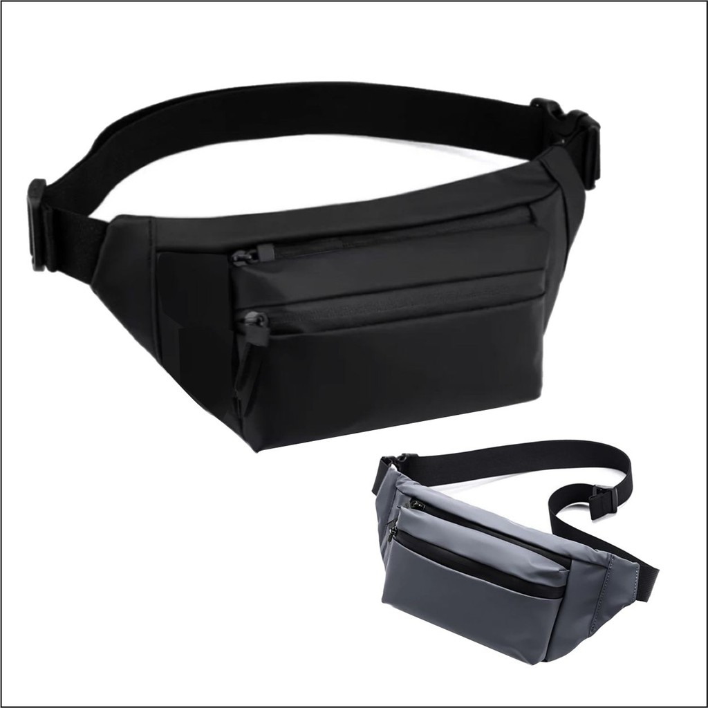 Tas Selempang Pinggang Waistbag Keren Model Polos Kasual - PG - 8870