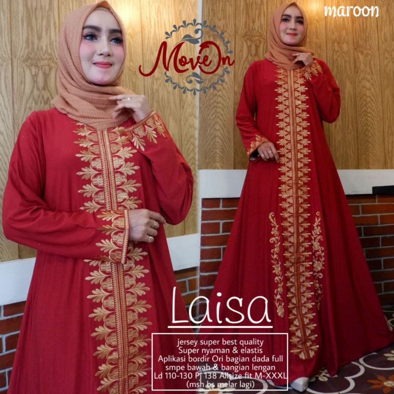 Gamis Muslim Jumbo Terbaru XXXL dress bordir jersey warna navi marun moccarose hitam purple greentea gamis kondangan seragaman polos Laisa Maxy Gamis Arabian Turkey Jumbo Dress Arabian Turkey Jumbo Gamis Arabian Jumbo Dresa Arabian Lebaran Terbaru Remaja