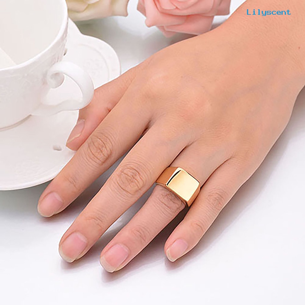 Ls Cincin Pria Bahan Stainless Steel Warna Polos Untuk Pesta Pernikahan