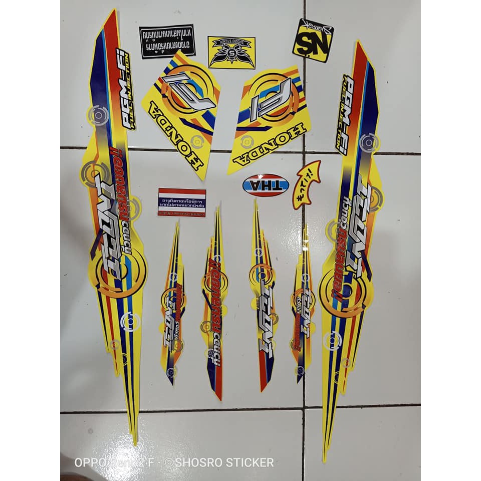 STRIPING VARIASI HONDA BEAT FI KUNING 2012-2015 ICON VARIASI