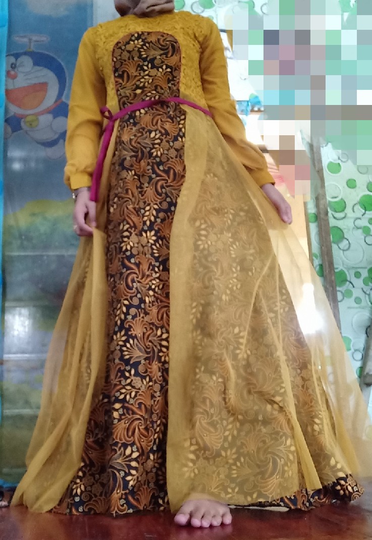 Gamis Couple Pasangan Kondangan Keluarga Ibu Dan Anak Muslim Syari Terbaru Kekinian Batik Couple Set