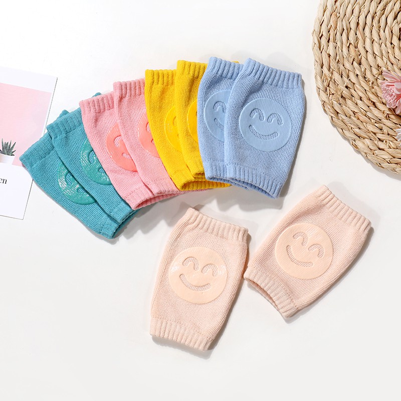 ZBH Pelindung Lutut Bayi Anti Slip Baby Kneepad Motif Smile Protector Baby Knee Pads Pelindung Lutut bayi Merangkak