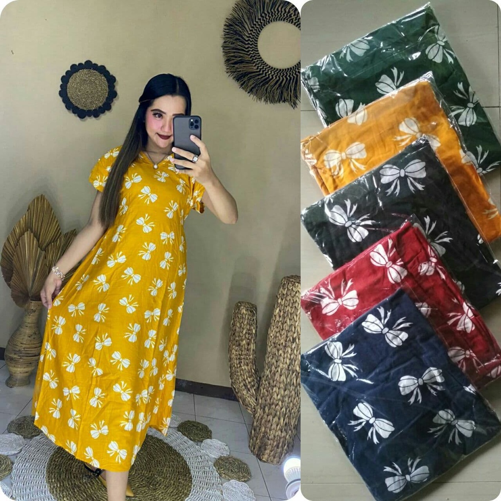 DRESS BATIK / DRESS DASTER / DRESS LENGAN PENDEK / DRESS KEKINIAN