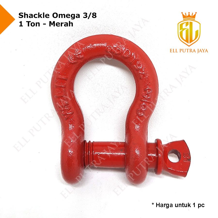 Shackle Omega 3/8 Kapasitas 1 ton - Merah