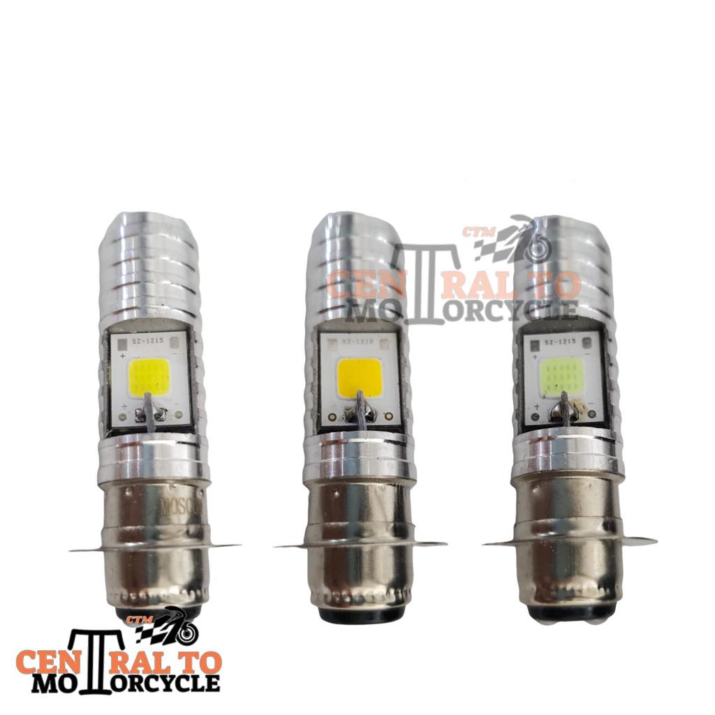 LAMPU DEPAN MOTOR LED PUTIH KUNING BIRU BISA UNTUK MOTOR BEBEK DAN MATIC 2 SISI AC DC H6 12V-80V UNI