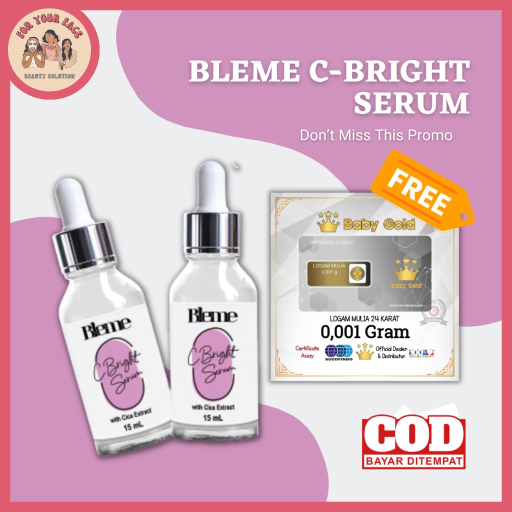 BLEME OFFICIAL SERUM WAJAH BLEME ORIGINAL 100% BPOM | Bleme C-Bright Face Serum