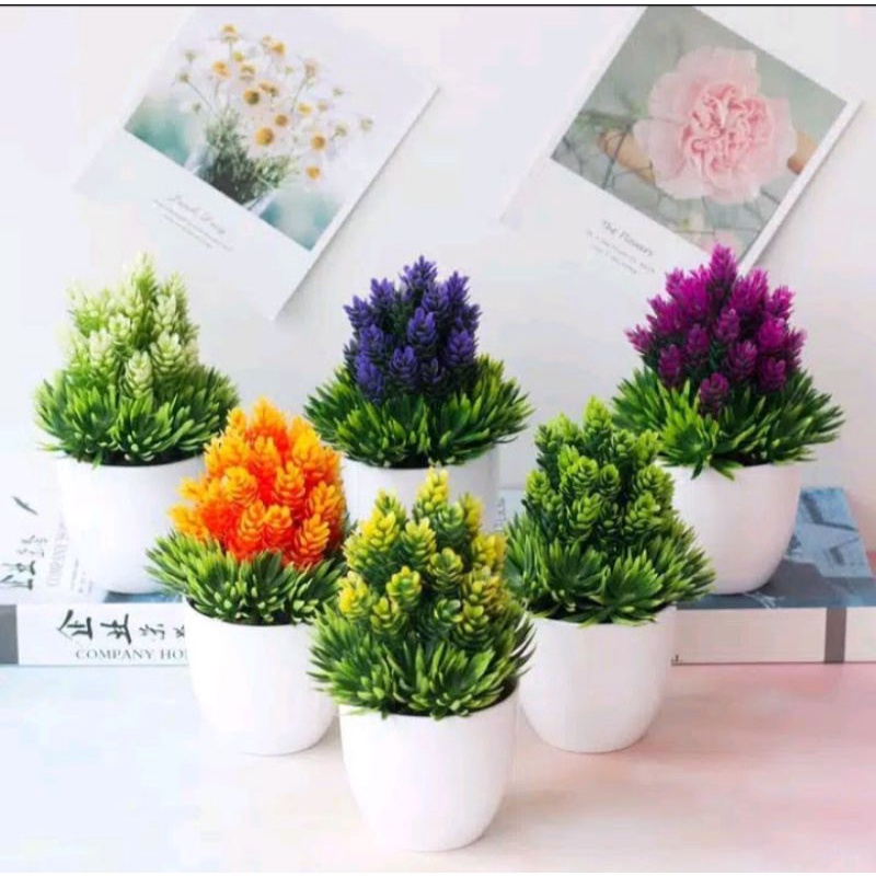 Tanaman Hias Pohon Plastik Hiasan Dinding Motif Pinus